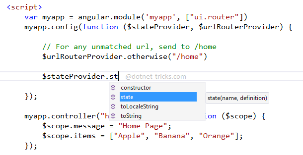 Bật chức năng gợi ý code AngularJS cho Visual Studio 2013