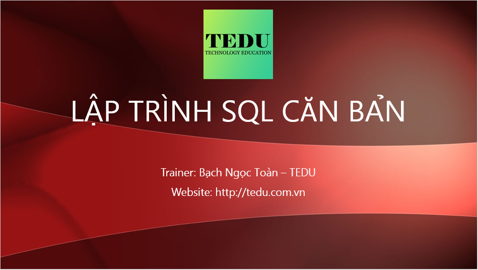 Khoá học lập trình SQL căn bản