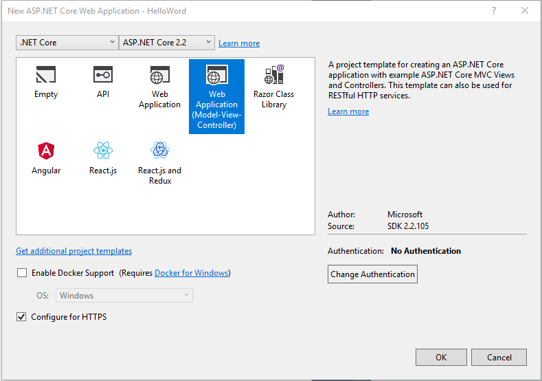 Bắt đầu khởi tạo ứng dụng ASP.NET Core